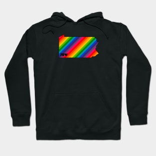 USA States: Pennsylvania (rainbow) Hoodie